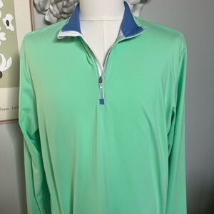 Polo by Ralph Lauren Green Quarter-Zip Sweatshirt